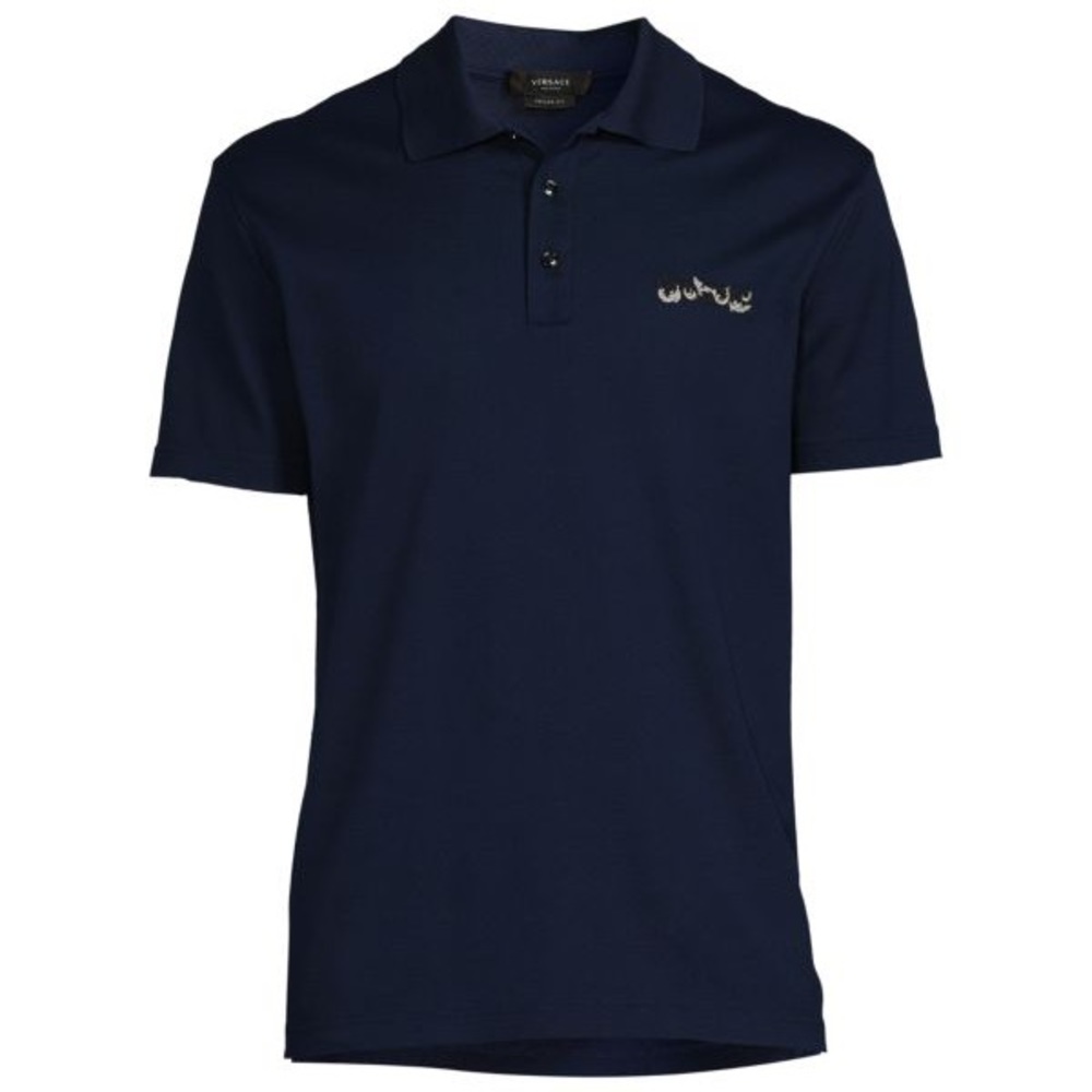 VERSACE Taylor Fit Polo Navy Blue